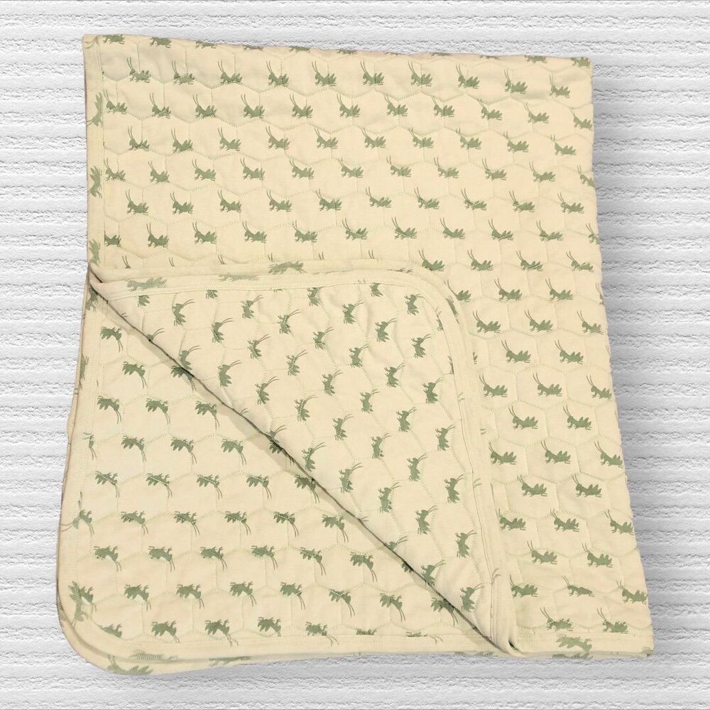Kate Quinn Green Grasshopper Honeycomb Quilt